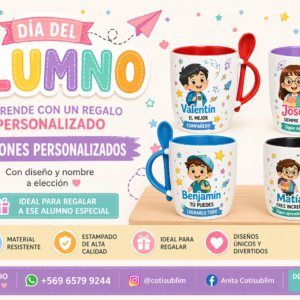 Tazón con Cuchara 11 oz Personalizado – Interior, Mango y Cuchara a Juego